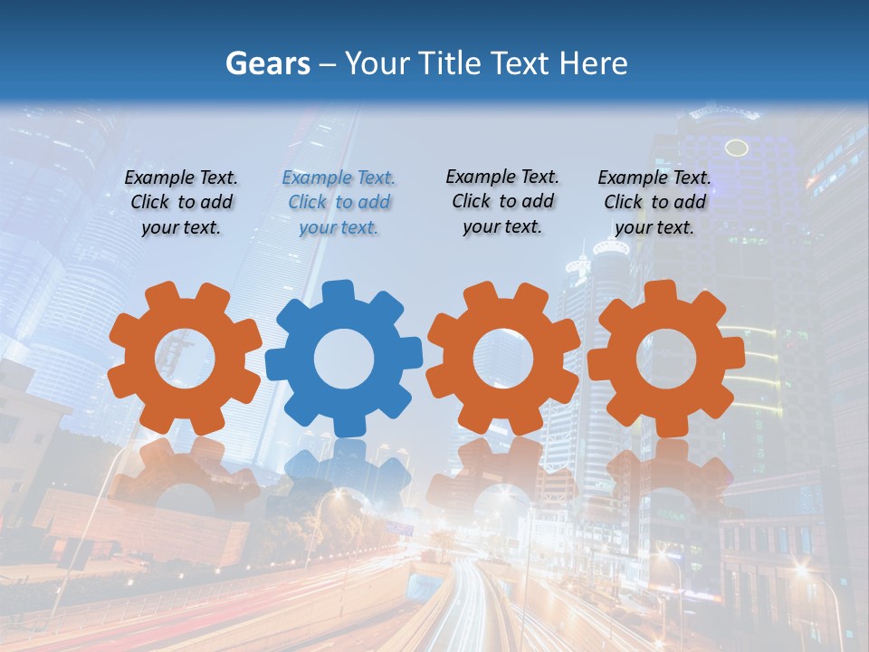 Highway City Trail PowerPoint Template
