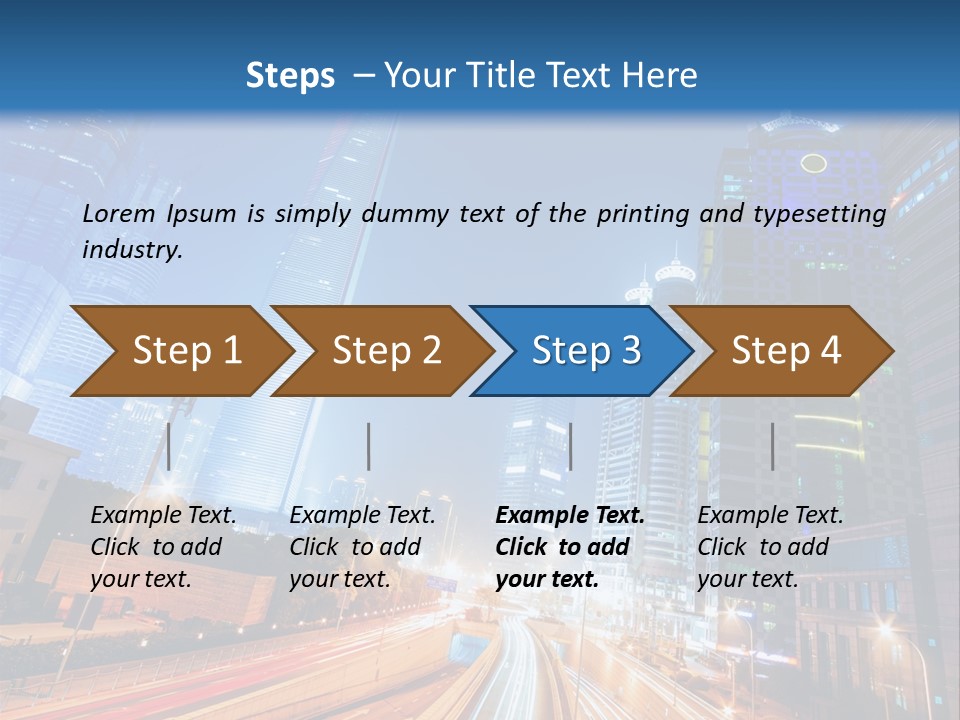 Highway City Trail PowerPoint Template