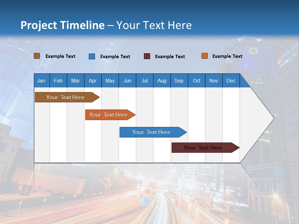Highway City Trail PowerPoint Template