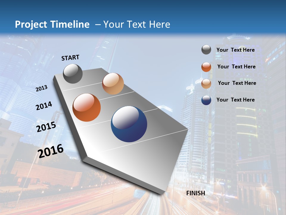 Highway City Trail PowerPoint Template
