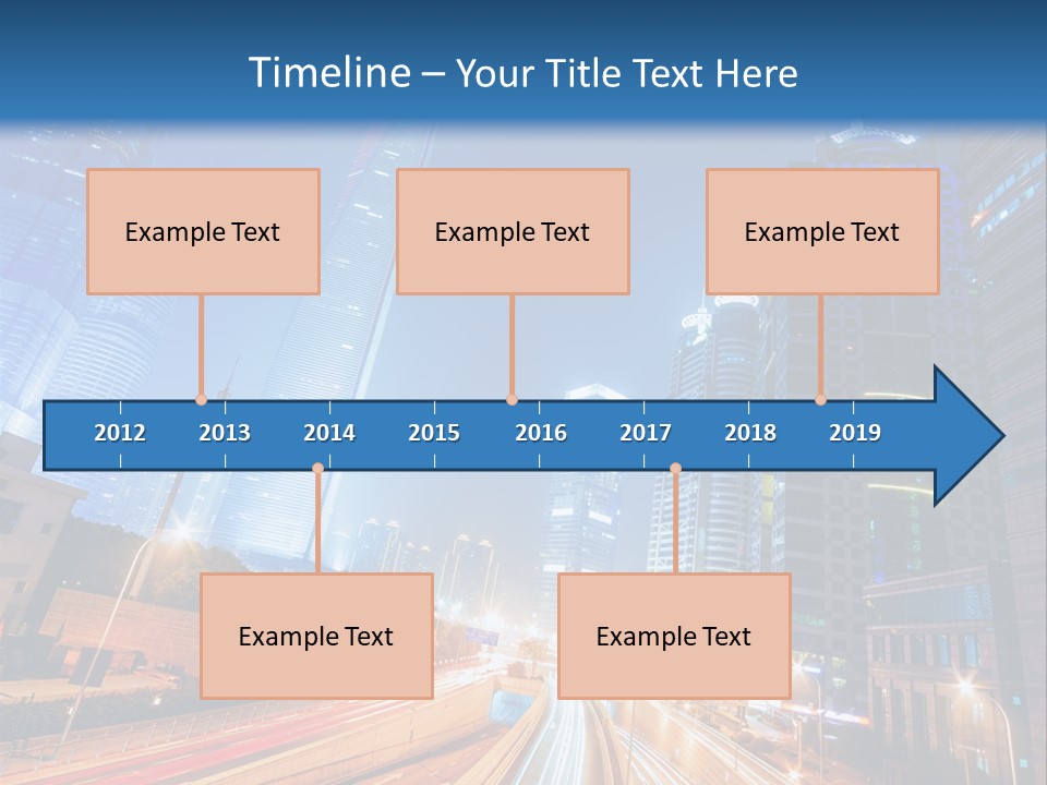 Highway City Trail PowerPoint Template