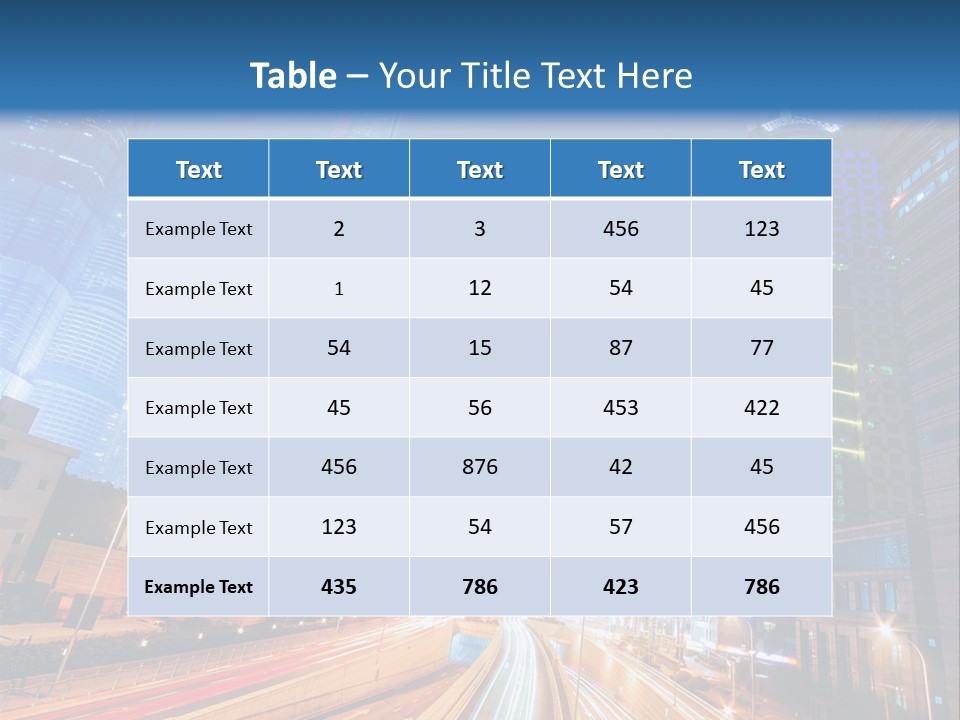 Highway City Trail PowerPoint Template
