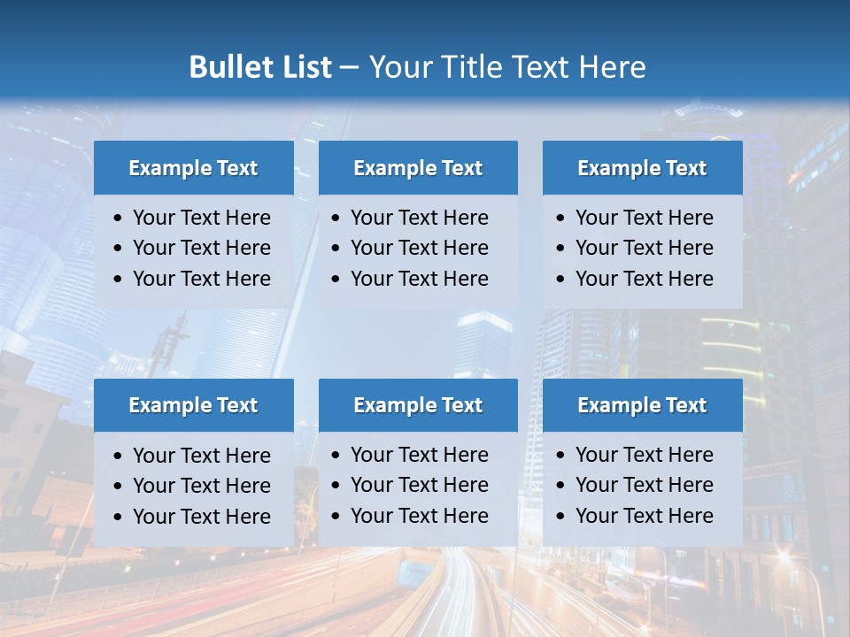 Highway City Trail PowerPoint Template