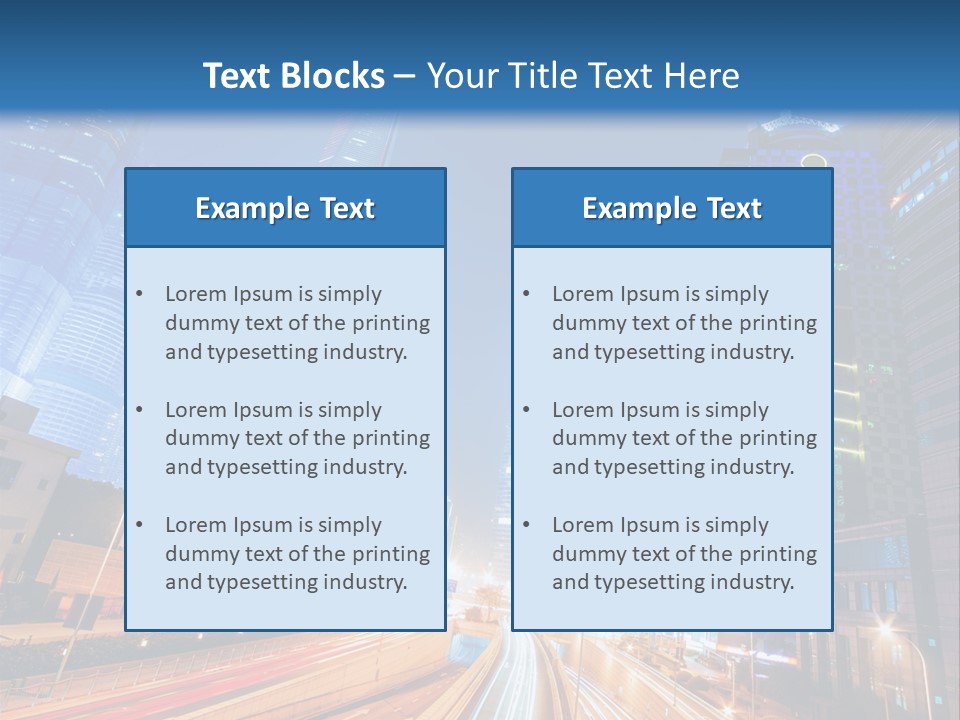 Highway City Trail PowerPoint Template