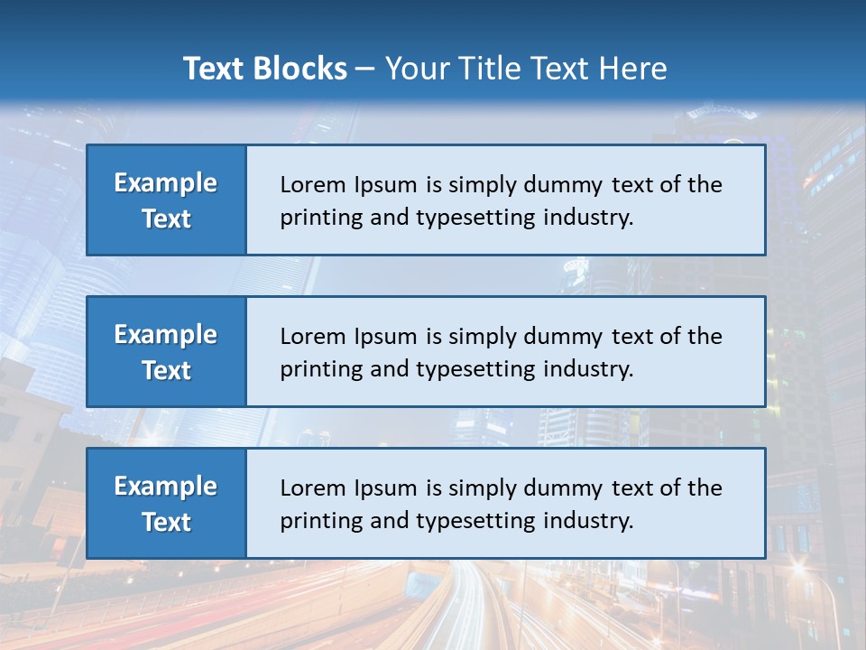 Highway City Trail PowerPoint Template