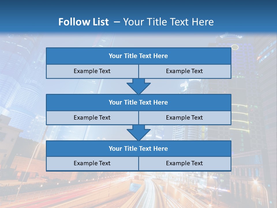 Highway City Trail PowerPoint Template