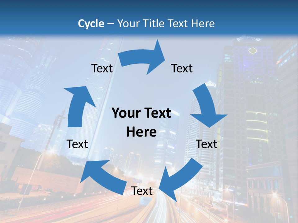 Highway City Trail PowerPoint Template