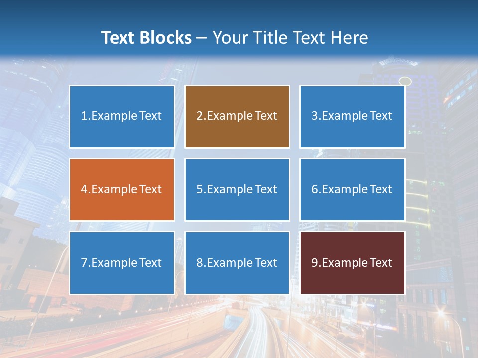 Highway City Trail PowerPoint Template