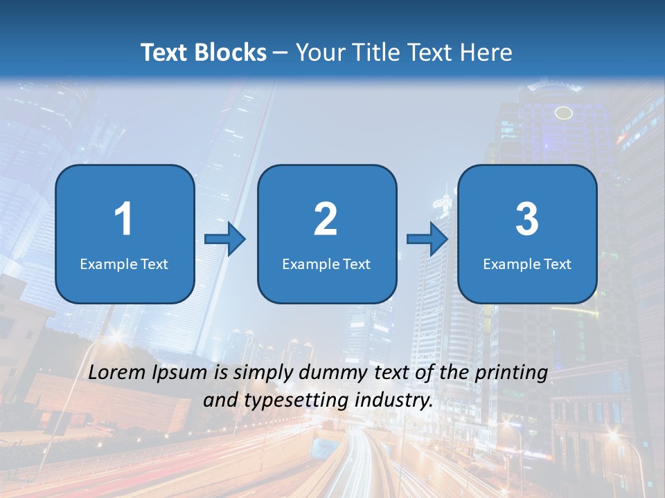Highway City Trail PowerPoint Template