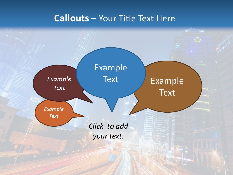 Highway City Trail PowerPoint Template