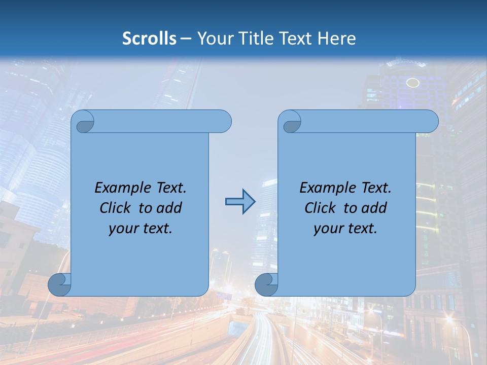 Highway City Trail PowerPoint Template