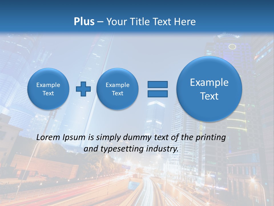 Highway City Trail PowerPoint Template
