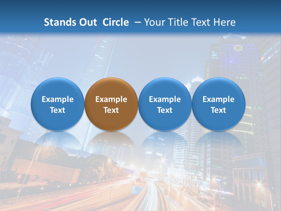 Highway City Trail PowerPoint Template