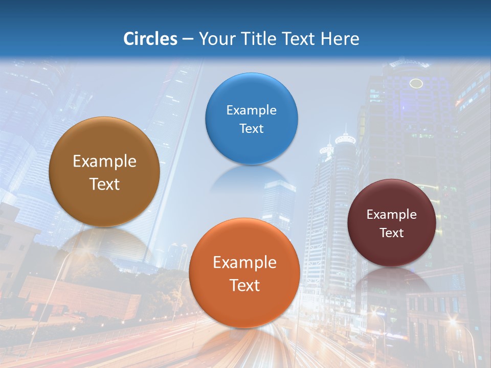 Highway City Trail PowerPoint Template