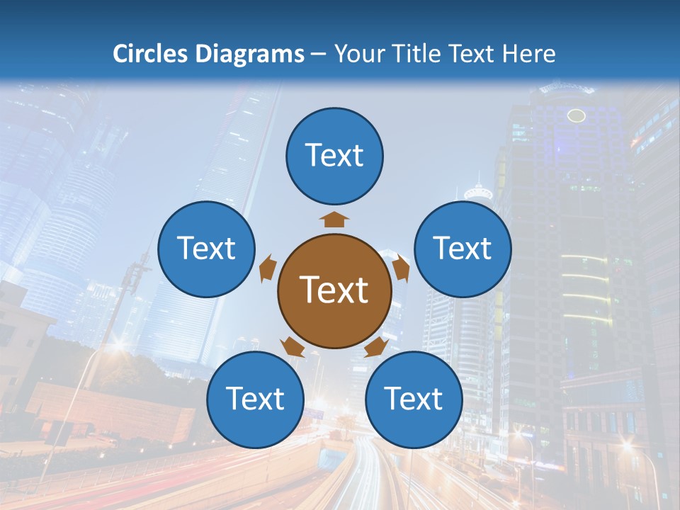 Highway City Trail PowerPoint Template