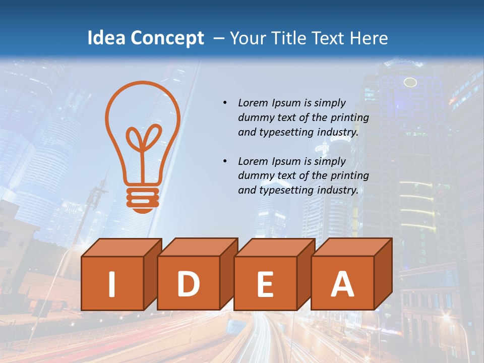 Highway City Trail PowerPoint Template