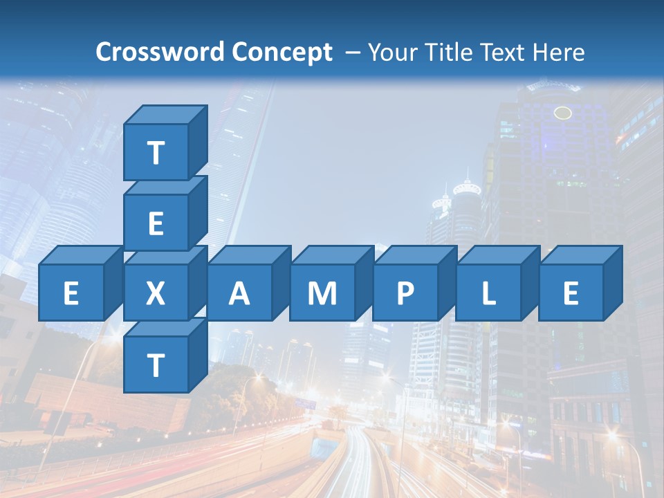 Highway City Trail PowerPoint Template
