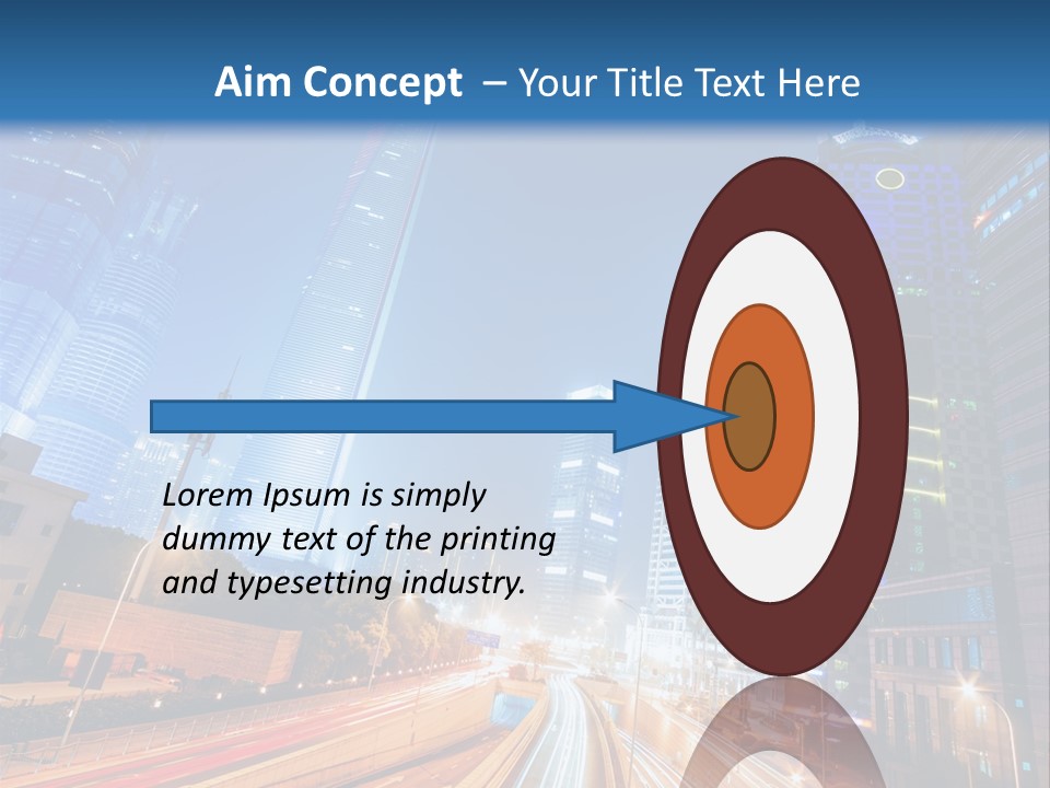 Highway City Trail PowerPoint Template