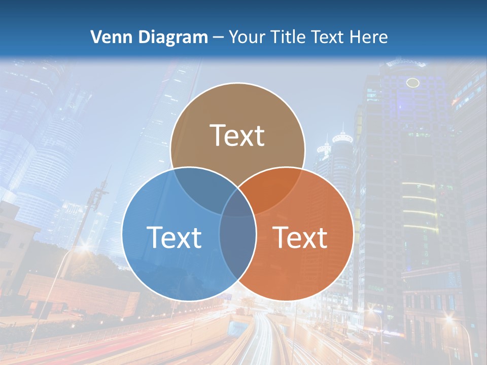 Highway City Trail PowerPoint Template