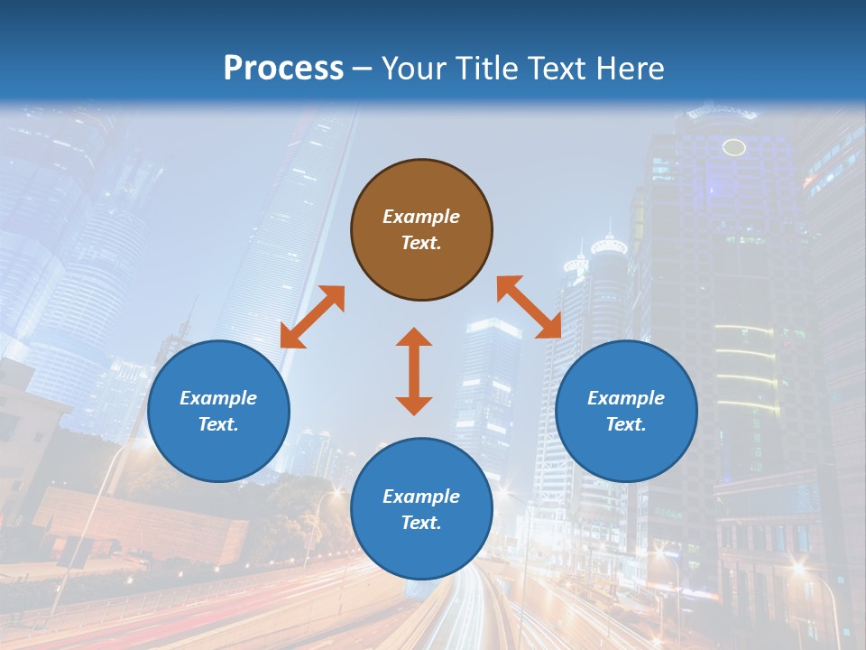 Highway City Trail PowerPoint Template