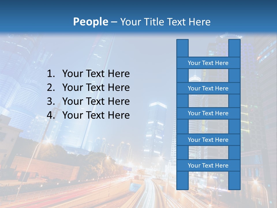 Highway City Trail PowerPoint Template