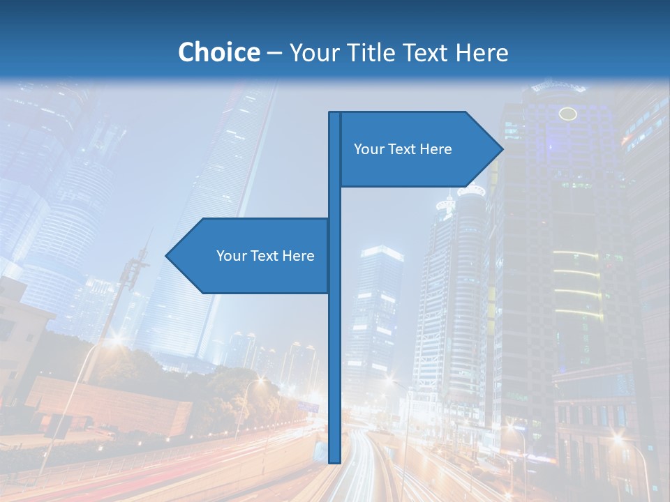 Highway City Trail PowerPoint Template