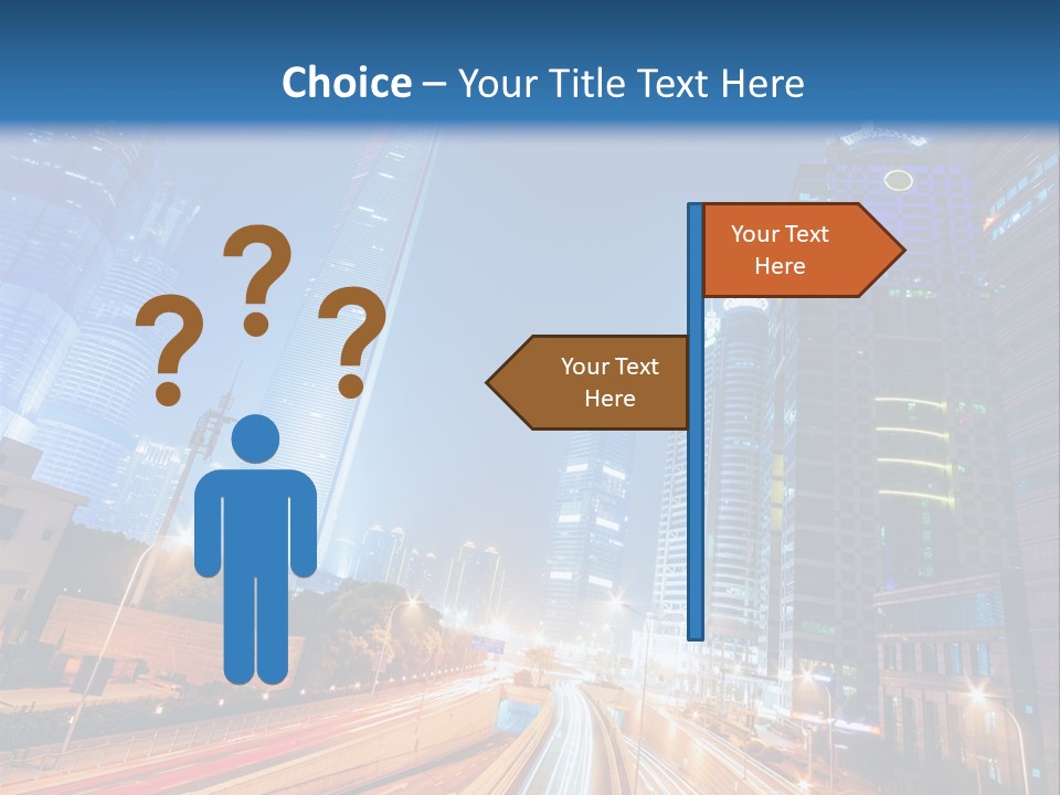 Highway City Trail PowerPoint Template
