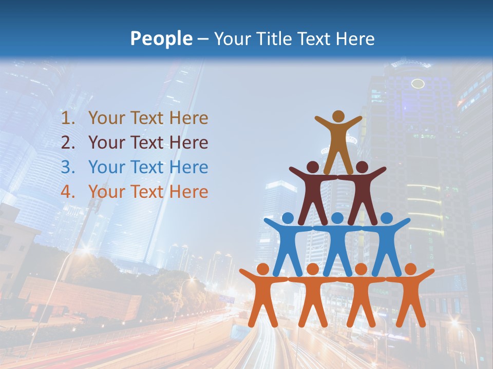 Highway City Trail PowerPoint Template
