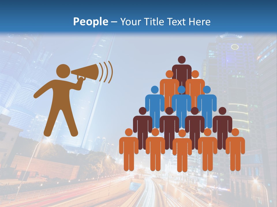 Highway City Trail PowerPoint Template