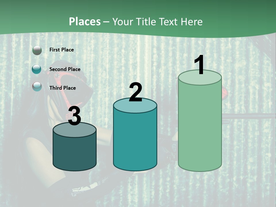 Rouge Airsoft Joueuse PowerPoint Template