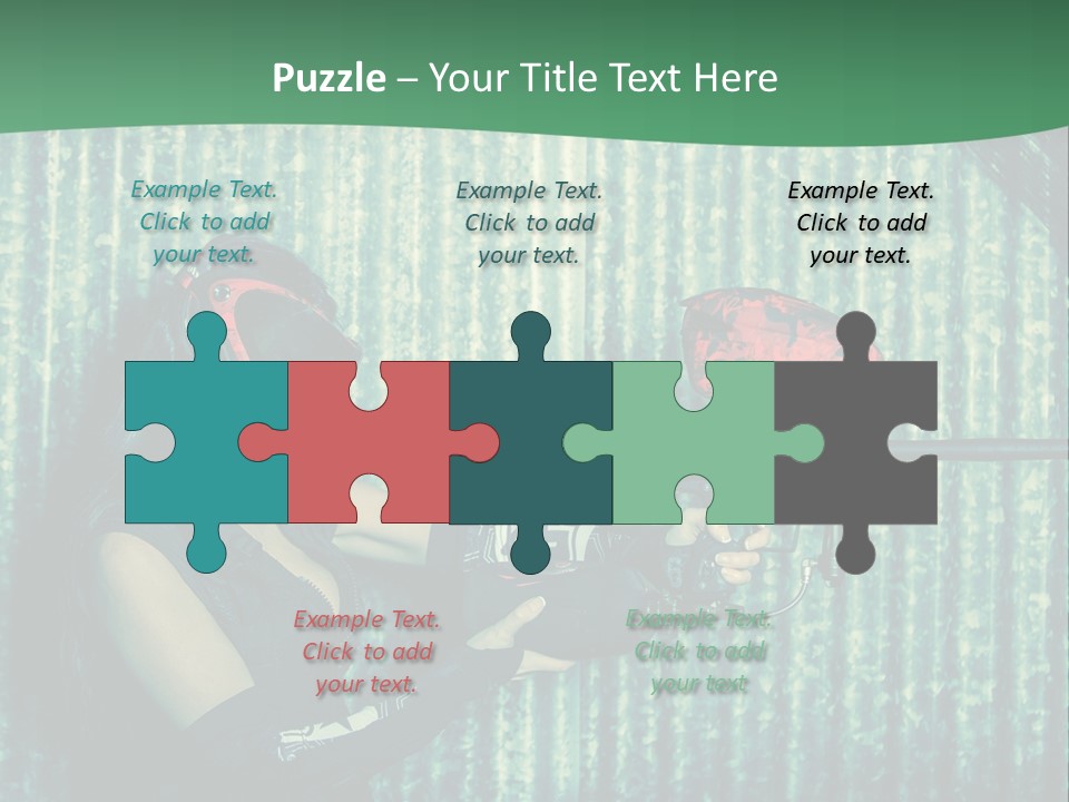 Rouge Airsoft Joueuse PowerPoint Template