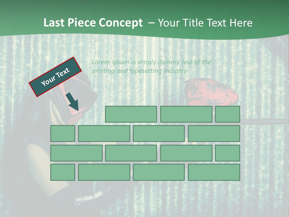 Rouge Airsoft Joueuse PowerPoint Template