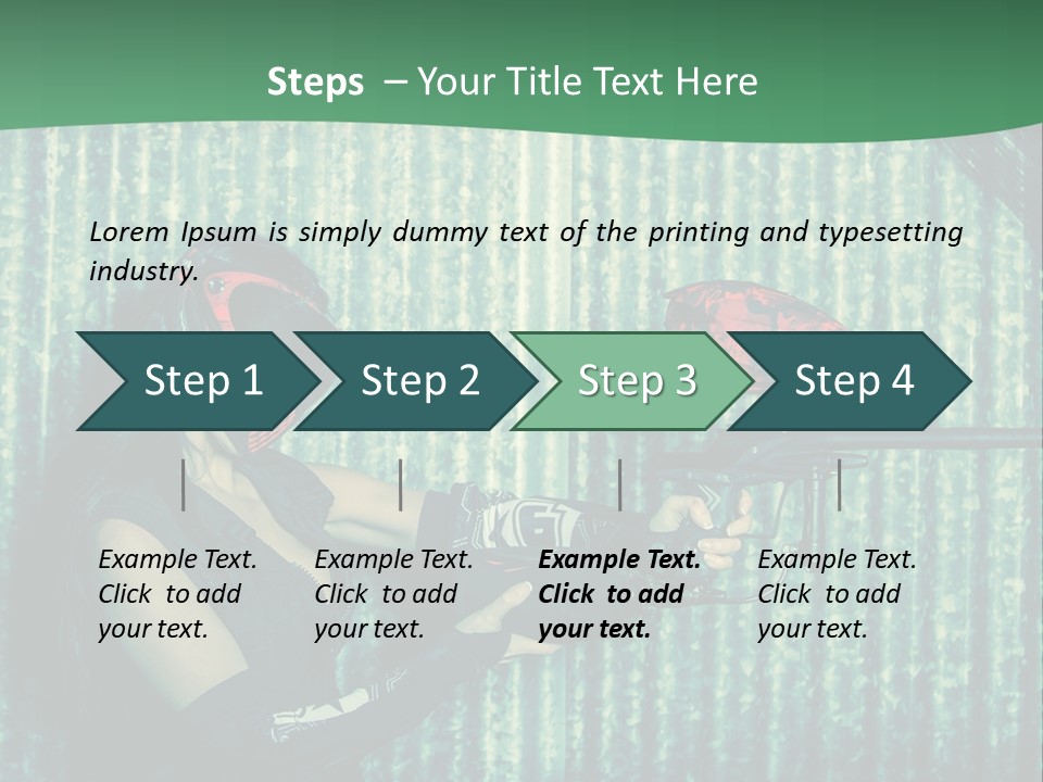 Rouge Airsoft Joueuse PowerPoint Template