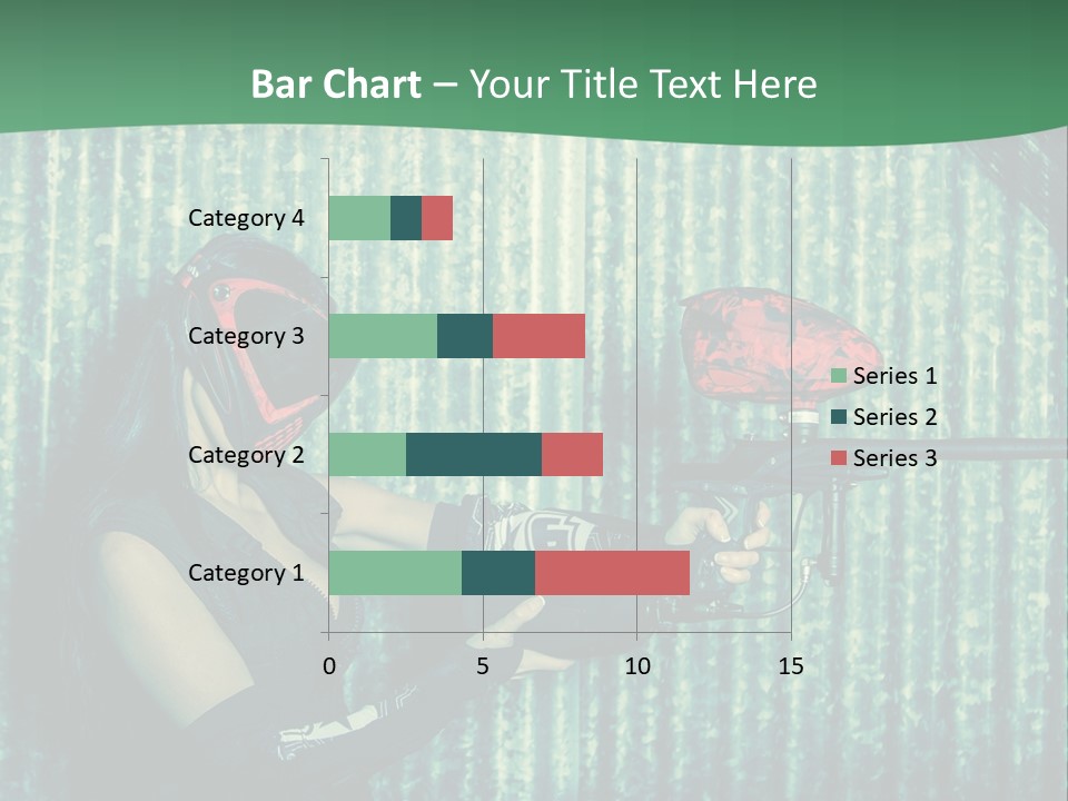 Rouge Airsoft Joueuse PowerPoint Template