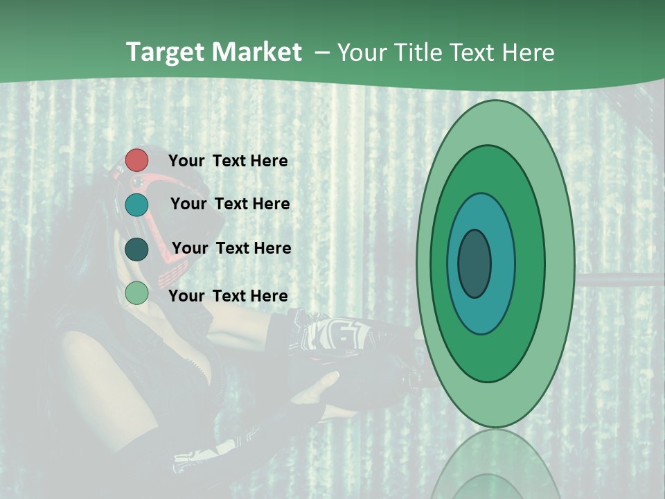 Rouge Airsoft Joueuse PowerPoint Template