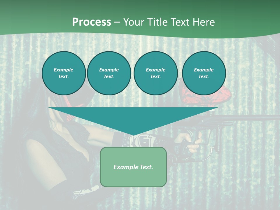 Rouge Airsoft Joueuse PowerPoint Template