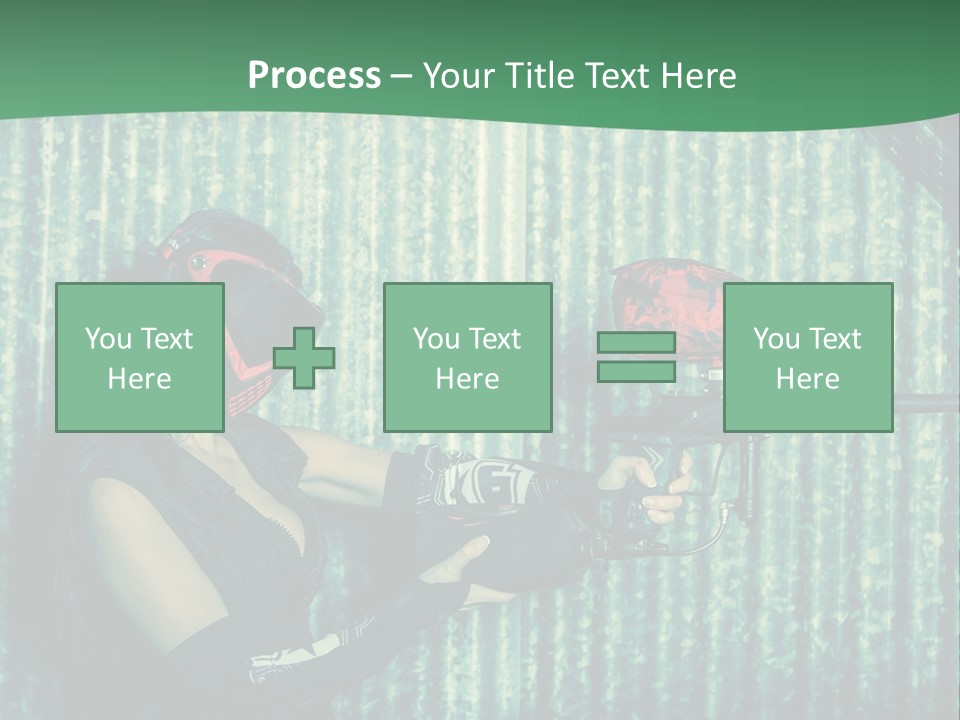 Rouge Airsoft Joueuse PowerPoint Template