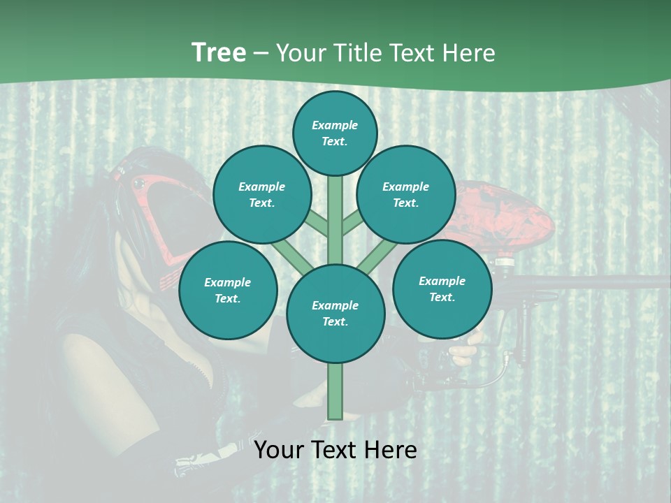 Rouge Airsoft Joueuse PowerPoint Template
