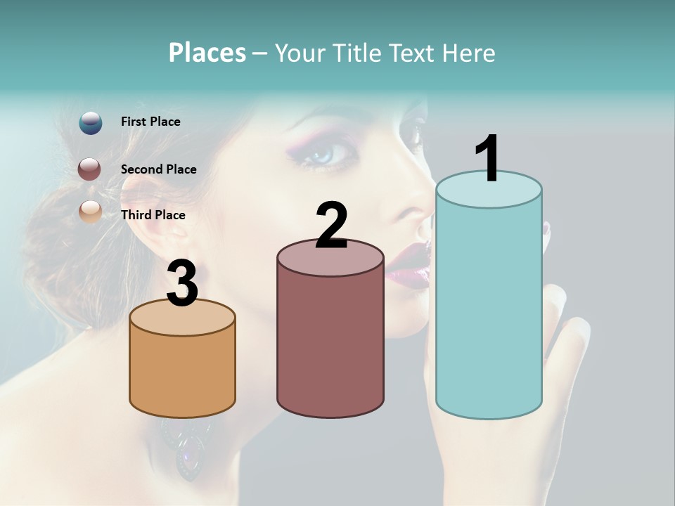 Eye Portrait Violet PowerPoint Template