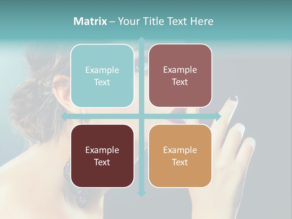 Eye Portrait Violet PowerPoint Template