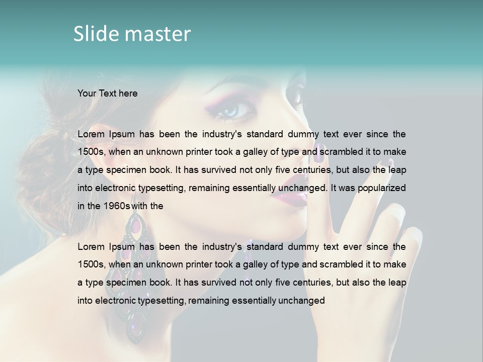 Eye Portrait Violet PowerPoint Template