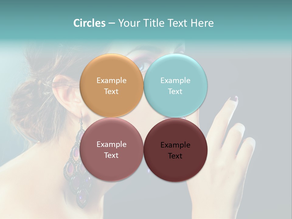 Eye Portrait Violet PowerPoint Template