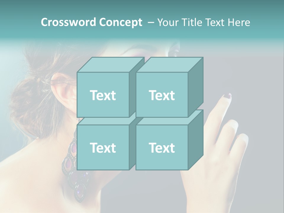 Eye Portrait Violet PowerPoint Template