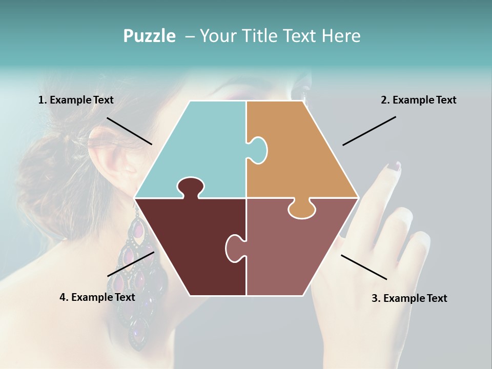 Eye Portrait Violet PowerPoint Template