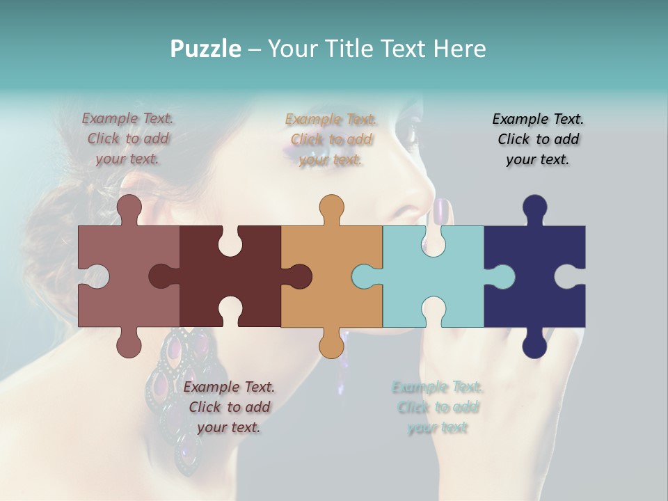 Eye Portrait Violet PowerPoint Template