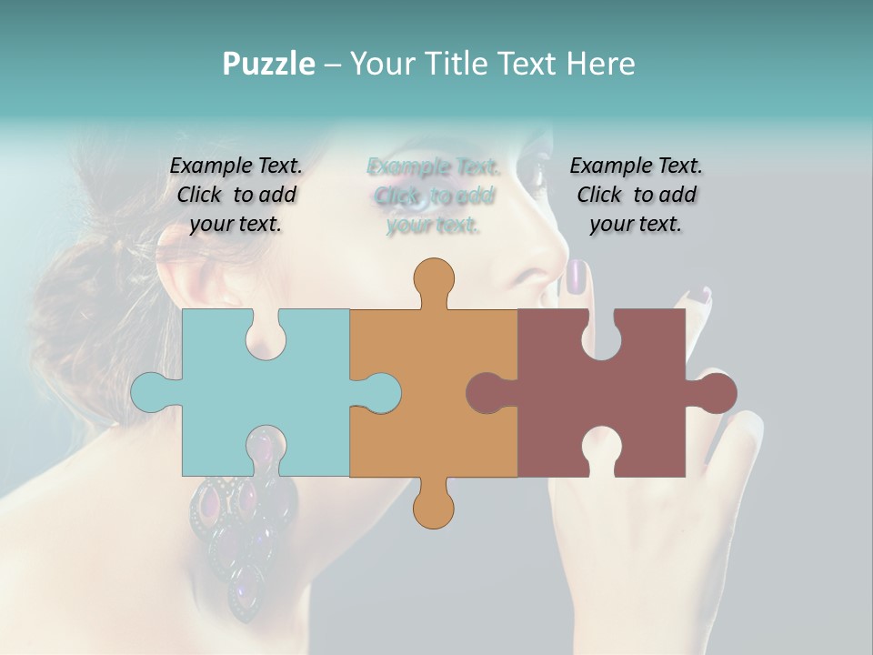 Eye Portrait Violet PowerPoint Template