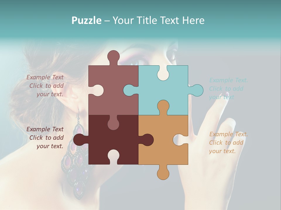 Eye Portrait Violet PowerPoint Template