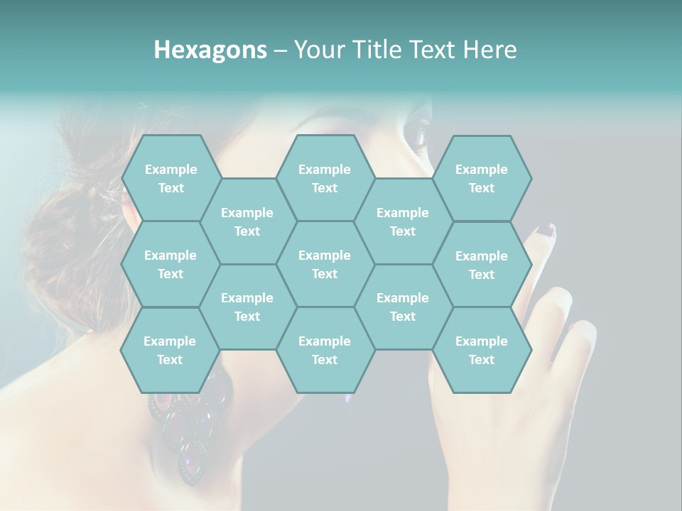 Eye Portrait Violet PowerPoint Template