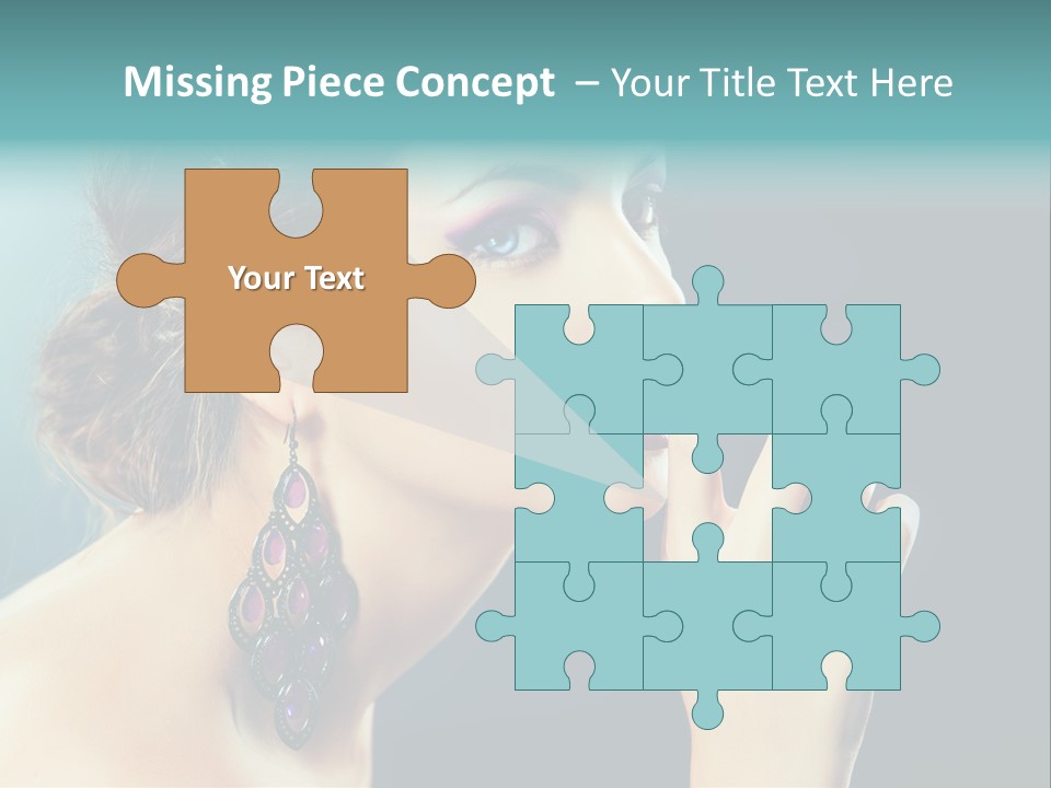 Eye Portrait Violet PowerPoint Template