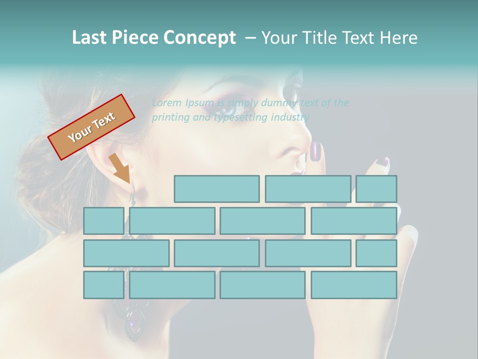 Eye Portrait Violet PowerPoint Template